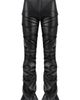 Manière De Voir Manière De Voir Caroline Tacked Leather Flared Trousers - 2