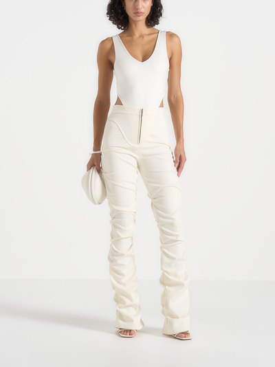 Manière De Voir Manière De Voir Caroline Tacked Twill Flare Trousers