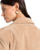 Manière De Voir Manière De Voir Claire Suede Wide Shoulder Cinch Waist Blazer - 3
