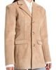 Manière De Voir Manière De Voir Claire Suede Wide Shoulder Cinch Waist Blazer - 5