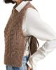 Manière De Voir Manière De Voir Danya Wool Cable Knit Vest With Ties - 2
