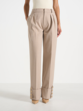 Manière De Voir Manière De Voir Darlene Turn Up Detail Tailored Twin Pleat Pants