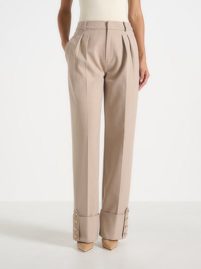 Manière De Voir Manière De Voir Darlene Turn Up Detail Tailored Twin Pleat Pants