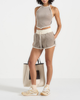 Manière De Voir Manière De Voir Delina Velour Contrast Trim Mini Shorts - 1