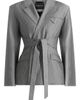 Manière De Voir Manière De Voir Delphine Pinstripe Wrap Tie Blazer - 2