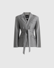 Manière De Voir Manière De Voir Delphine Pinstripe Wrap Tie Blazer - 5
