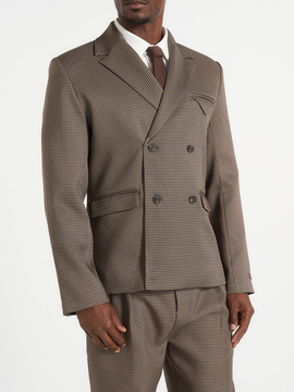 Manière De Voir Manière De Voir Didier Houndstooth Double Breasted Blazer