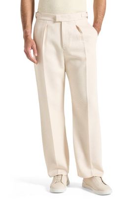 Manière De Voir Manière De Voir Dorian Relaxed Fit Twill Pleated Tailored Trousers
