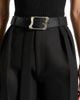 Manière De Voir Manière De Voir Eleanor Suede & Leather Statement Buckle Belt - 2
