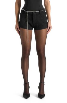 Manière De Voir Manière De Voir Elina Tweed Mini Shorts With Belt