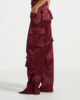 Manière De Voir Manière De Voir Emilie High Rise Satin Cargo Trousers - 4