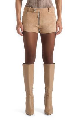 Manière De Voir Manière De Voir Fara Suede Mini Shorts