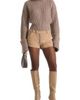 Manière De Voir Manière De Voir Fara Suede Mini Shorts - 4