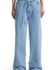 Manière De Voir Manière De Voir Faye Wide Mid Rise Jeans with Tie Waist - 1