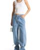 Manière De Voir Manière De Voir Faye Wide Mid Rise Jeans with Tie Waist - 4