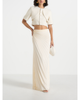 Manière De Voir Manière De Voir Fiona Satin Fan Pleat Maxi Skirt - 1
