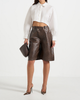 Manière De Voir Manière De Voir Hazel Vintage Leather Wrapover Bermuda Shorts - 1