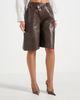 Manière De Voir Manière De Voir Hazel Vintage Leather Wrapover Bermuda Shorts - 4