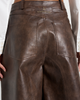 Manière De Voir Manière De Voir Hazel Vintage Leather Wrapover Bermuda Shorts - 5