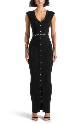 Manière De Voir Manière De Voir Helene Knitted Midaxi Dress with Belt