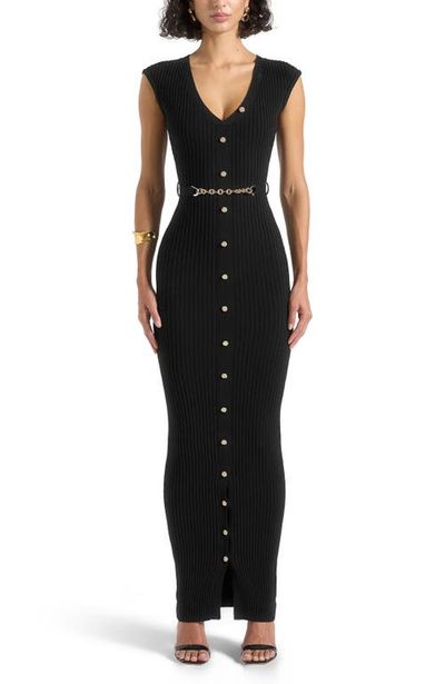 Manière De Voir Manière De Voir Helene Knitted Midaxi Dress with Belt