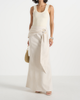Manière De Voir Manière De Voir Holly Linen Asymmetric Wrap Tie Maxi Skirt - 2