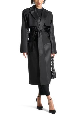Manière De Voir Manière De Voir Ilona Tailored Satin Trench Coat