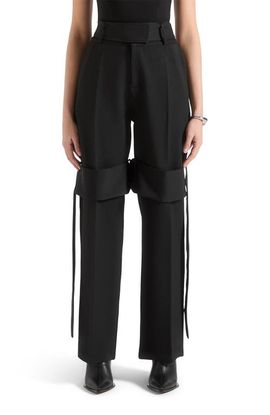 Manière De Voir Manière De Voir Isabelle Tailored Belted Strap Detail Trousers