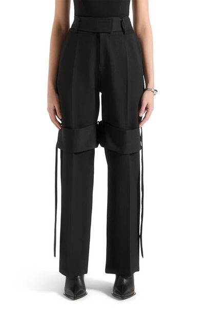 Manière De Voir Manière De Voir Isabelle Tailored Belted Strap Detail Trousers