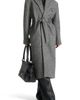 Manière De Voir Manière De Voir Jena Wide Shoulder Wool Coat with Cinch Belt - 3