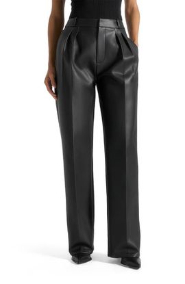 Manière De Voir Manière De Voir Julie Leather Twin Pleat Trousers