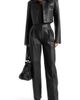 Manière De Voir Manière De Voir Julie Leather Twin Pleat Trousers - 5