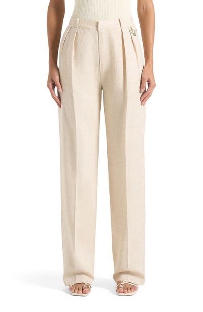 Manière De Voir Manière De Voir Julie Linen Twin Pleat Trousers