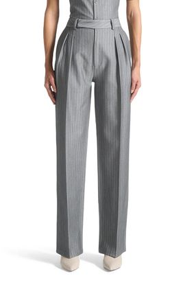 Manière De Voir Manière De Voir Julie Pinstripe Twin Pleat Tailored Trousers