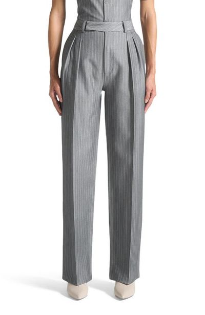 Manière De Voir Manière De Voir Julie Pinstripe Twin Pleat Tailored Trousers