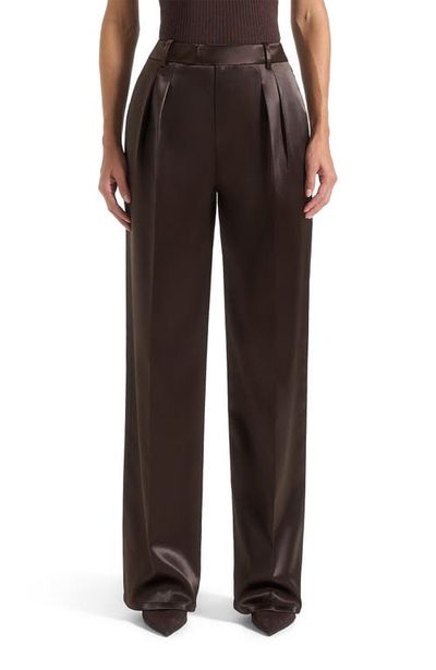 Manière De Voir Manière De Voir Julie Satin Tailored Twin Pleat Trousers