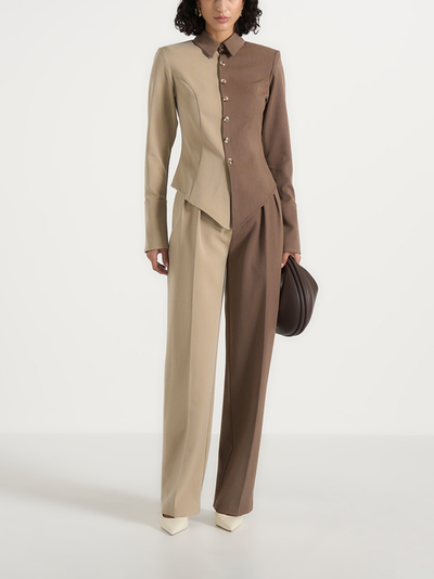 Manière De Voir Manière De Voir Julie Two Tone Tailored Pants