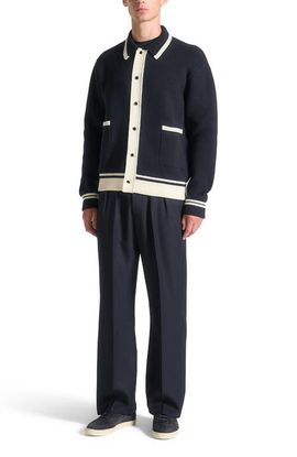 Manière De Voir Manière De Voir Julien Classic Combed Cotton Knit Cardigan