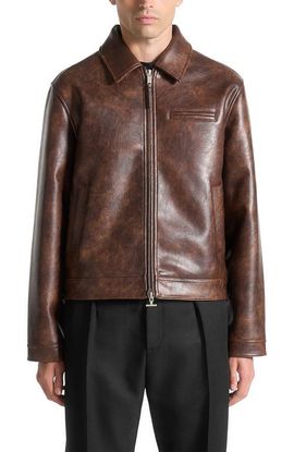 Manière De Voir Manière De Voir Laurent Vintage Leather Jacket