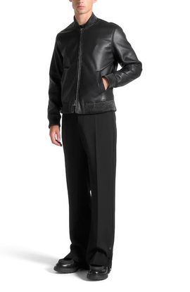 Manière De Voir Manière De Voir Leather Bomber Jacket