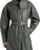 Manière De Voir Manière De Voir Leyna Ostrich Hourglass Belted Coat - 3