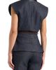 Manière De Voir Manière De Voir Linda Denim Wide Shoulder Cinched Waistcoat - 2