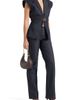 Manière De Voir Manière De Voir Linda Denim Wide Shoulder Cinched Waistcoat - 4