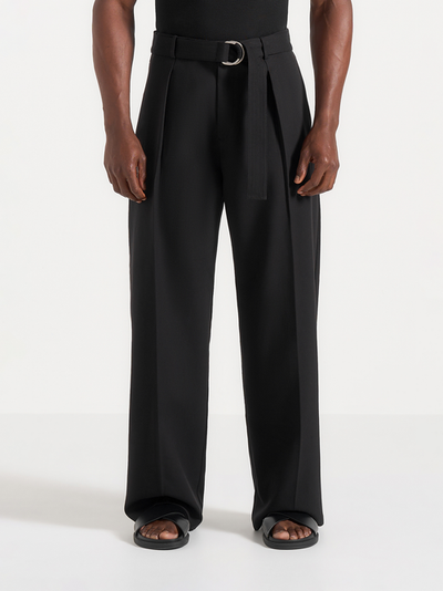 Manière De Voir Manière De Voir Loic Wide Leg Tailored Trousers With Belt