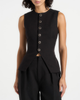 Manière De Voir Manière De Voir Maisie Tailored Crew Neck Cinch Waistcoat - 1