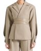 Manière De Voir Manière De Voir Marie Twist Sleeve Tailored Blazer with Belt - 1