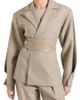 Manière De Voir Manière De Voir Marie Twist Sleeve Tailored Blazer with Belt - 4