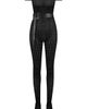 Manière De Voir Manière De Voir Martine Pointelle Knit Bardot Jumpsuit with Belt - 2