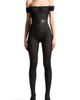 Manière De Voir Manière De Voir Martine Pointelle Knit Bardot Jumpsuit with Belt - 3