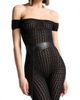 Manière De Voir Manière De Voir Martine Pointelle Knit Bardot Jumpsuit with Belt - 5